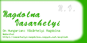 magdolna vasarhelyi business card